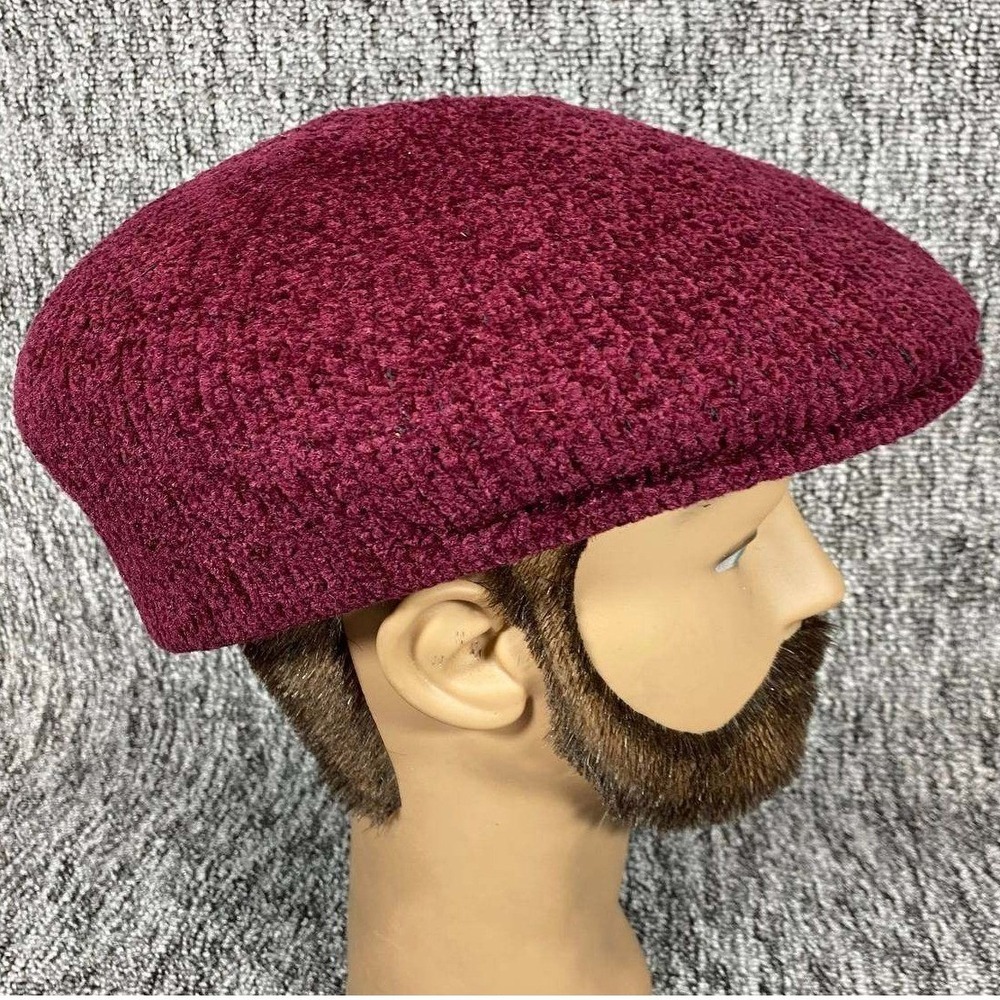 Vtg 1950s Everitt Milwaukee Burgundy Boucle Newsboy‎ Hat Flat Cap Womens 60s